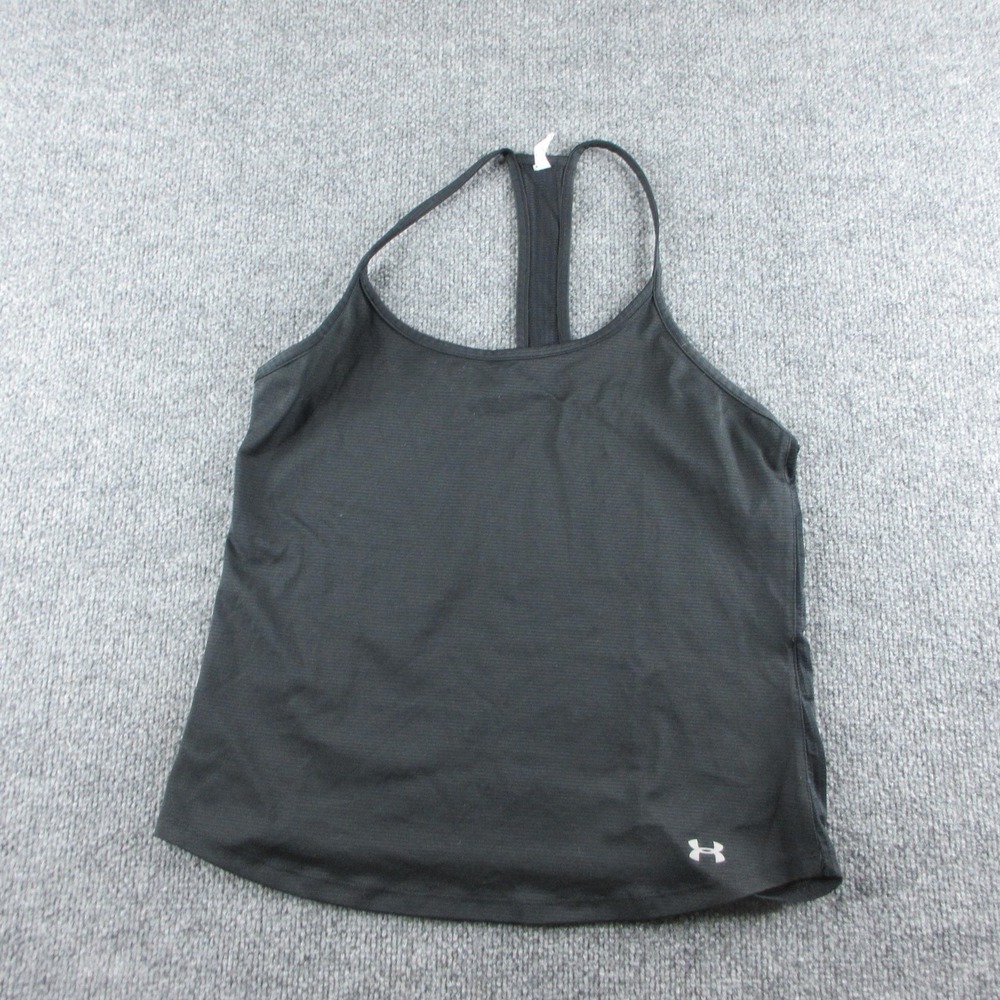 Under Armour‎ Tank Top Womens M Black Racerback Lightweight Athletic Gym Running